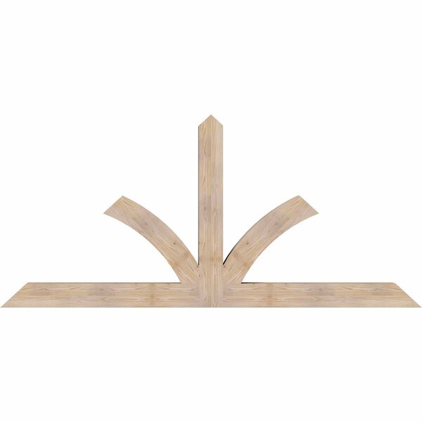 Ekena Millwork Richland Smooth Timber Gable Bracket, Douglas Fir, 96"W x 44"H x 5 1/2"D x 5 1/2"F, 11/12 Pitch GBW096X44X0606RIC00SDF - main